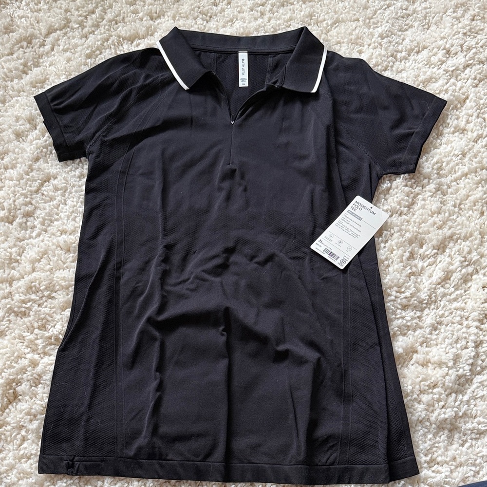 Athleta Black Zip-Up Top